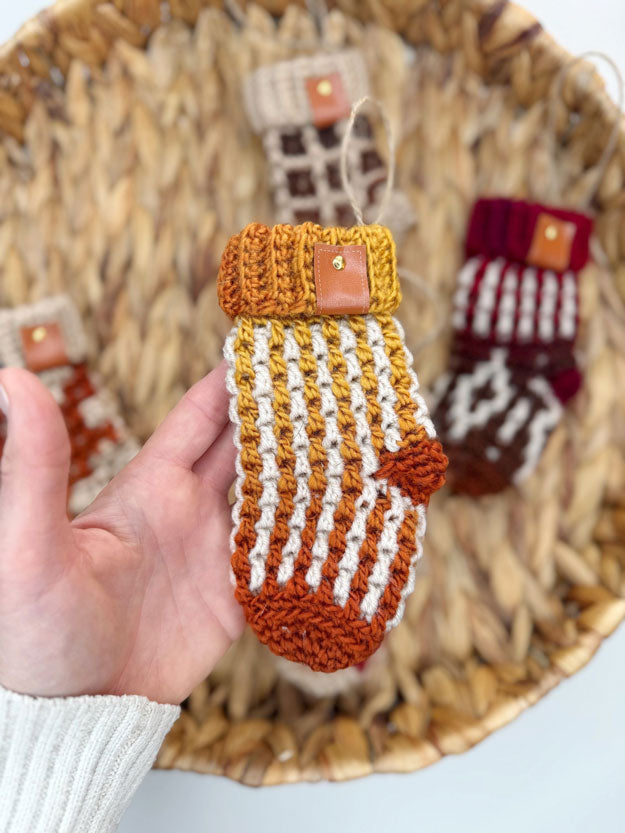 Yuletide Mosaic Mini Stockings