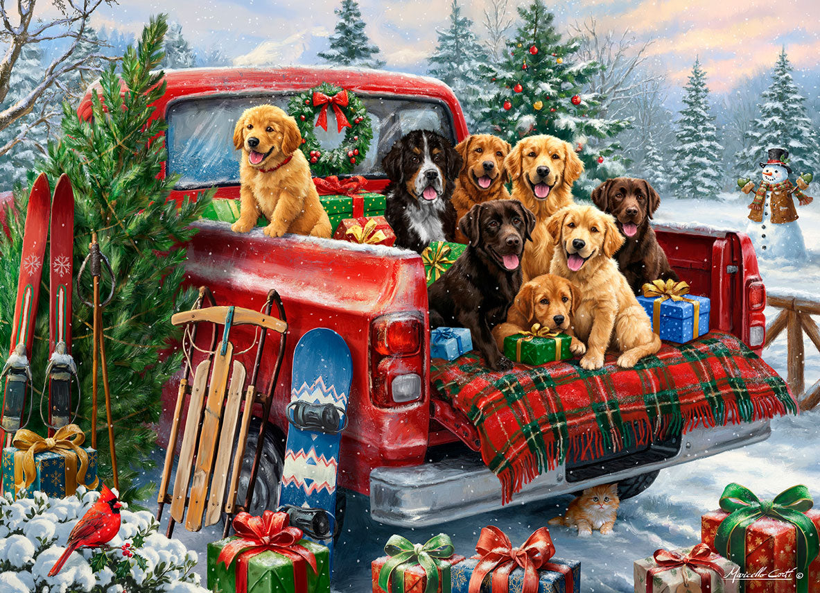 Christmas Tailgate Tails Jigsaw Puzzle